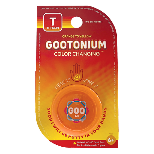 Large Gootonium: Thermo Orange to Yellow  putty- 50gm