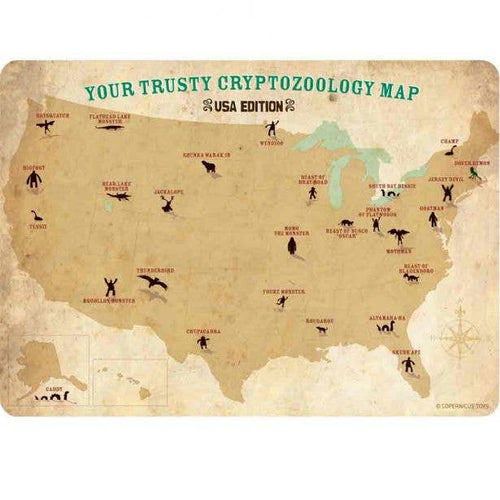 CRYPTIDS OF THE USA POSTCARD